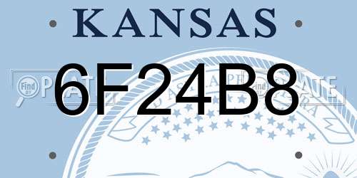6F24B8 Kansas License Plate