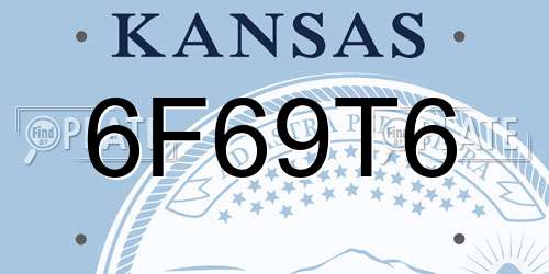 6F69T6 Kansas License Plate
