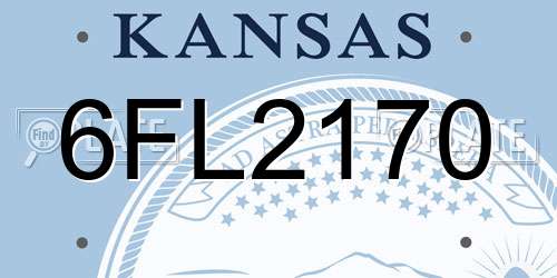 6FL2170 Kansas License Plate