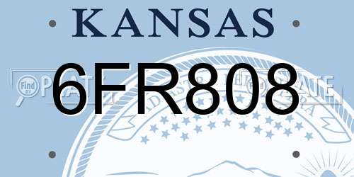 6FR808 Kansas License Plate