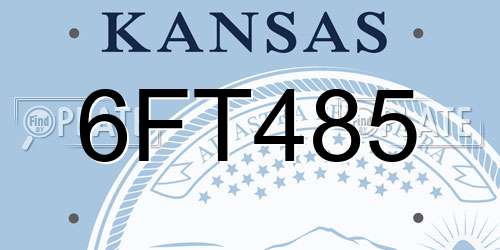 6FT485 Kansas License Plate