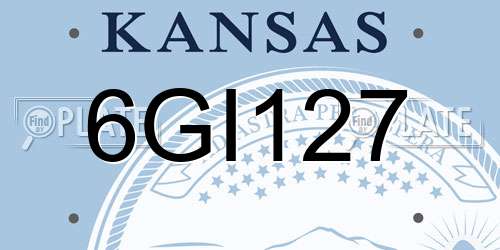 6GI127 Kansas License Plate