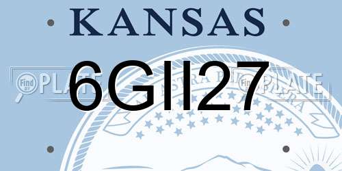 6GII27 Kansas License Plate