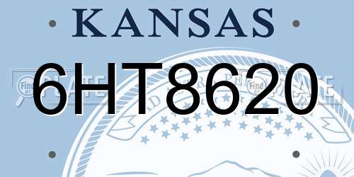 6HT8620 Kansas License Plate