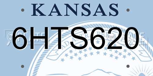 6HTS620 Kansas License Plate