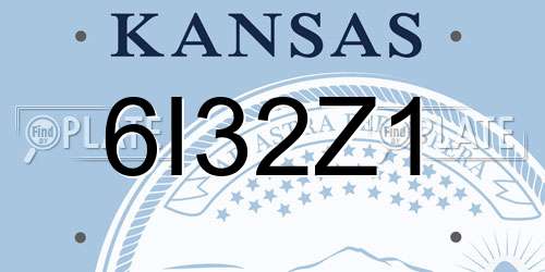 6I32Z1 Kansas License Plate