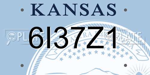 6I37Z1 Kansas License Plate