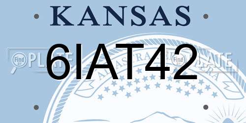 6IAT42 Kansas License Plate