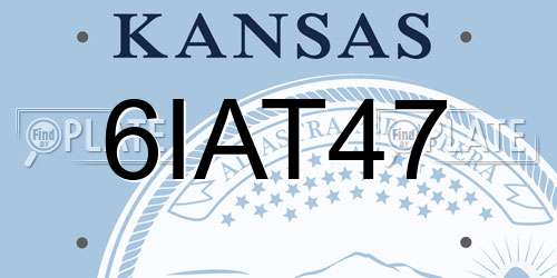 6IAT47 Kansas License Plate