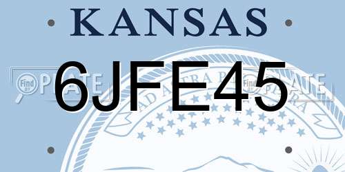 6JFE45 Kansas License Plate