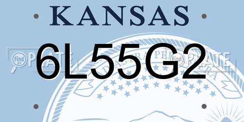 6L55G2 Kansas License Plate