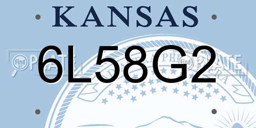 6L58G2 Kansas License Plate