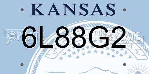6L88G2 Kansas License Plate