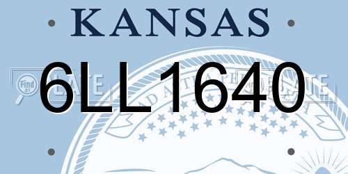 6LL1640 Kansas License Plate