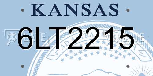 6LT2215 Kansas License Plate