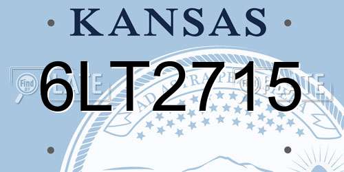 6LT2715 Kansas License Plate