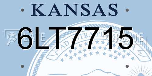 6LT7715 Kansas License Plate