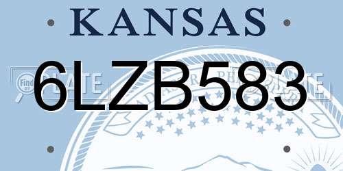 6LZB583 Kansas License Plate
