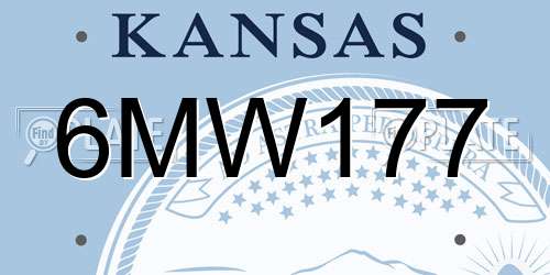 6MW177 Kansas License Plate