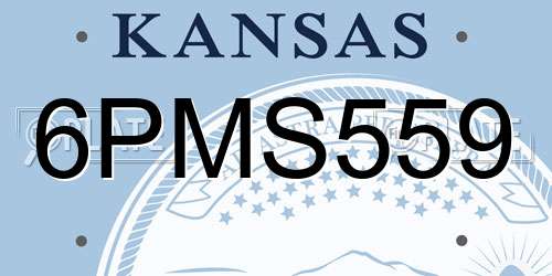 6PMS559 Kansas License Plate