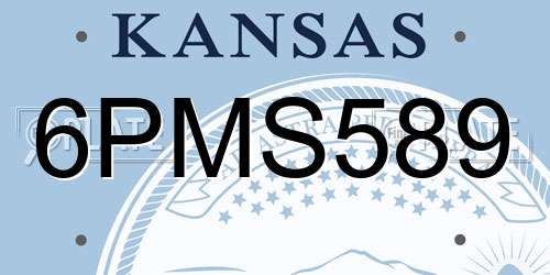6PMS589 Kansas License Plate