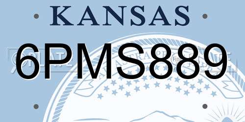 6PMS889 Kansas License Plate