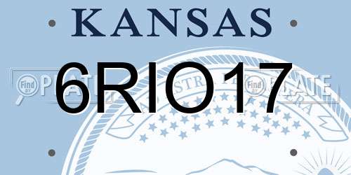 6RIO17 Kansas License Plate