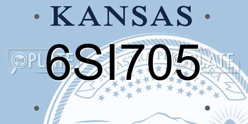 6SI705 Kansas License Plate