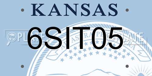 6SIT05 Kansas License Plate
