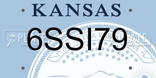 6SSI79 Kansas License Plate