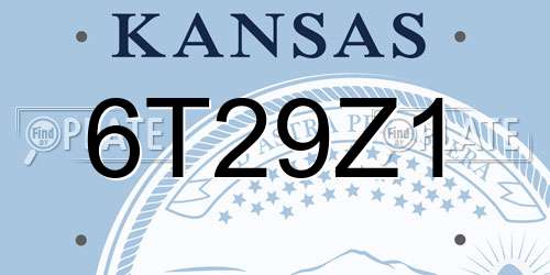 6T29Z1 Kansas License Plate