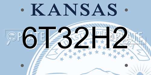 6T32H2 Kansas License Plate