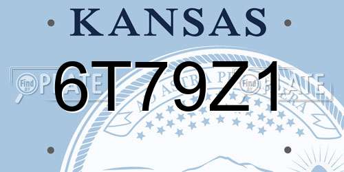 6T79Z1 Kansas License Plate