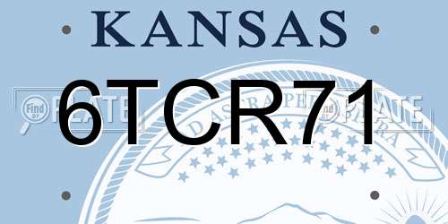 6TCR71 Kansas License Plate