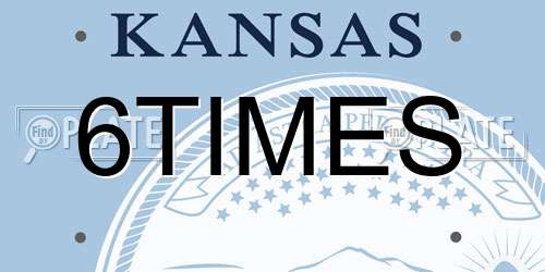6TIMES Kansas License Plate