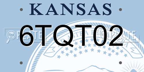 6TQT02 Kansas License Plate