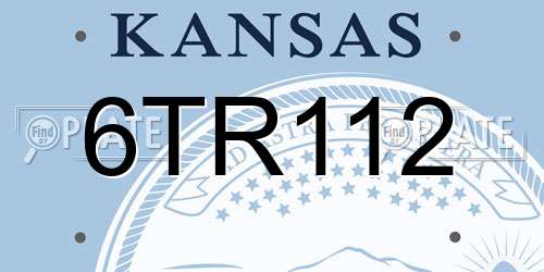 6TR112 Kansas License Plate