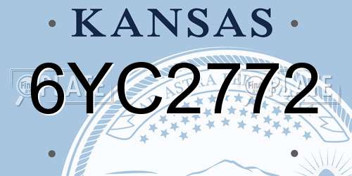 6YC2772 Kansas License Plate