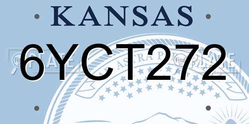 6YCT272 Kansas License Plate