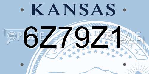 6Z79Z1 Kansas License Plate