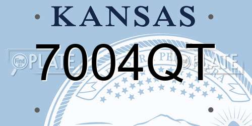 7004QT Kansas License Plate