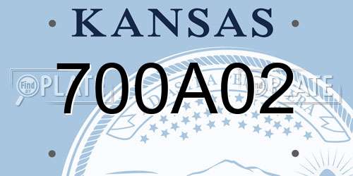 700A02 Kansas License Plate