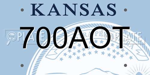700AOT Kansas License Plate