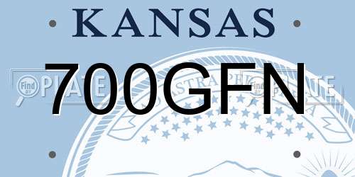 700GFN Kansas License Plate