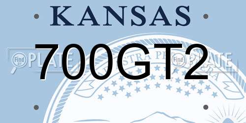 700GT2 Kansas License Plate