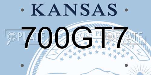 700GT7 Kansas License Plate