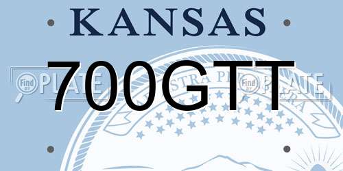 700GTT Kansas License Plate