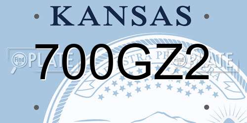 700GZ2 Kansas License Plate