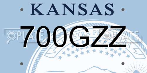 700GZZ Kansas License Plate