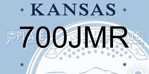 700JMR Kansas License Plate